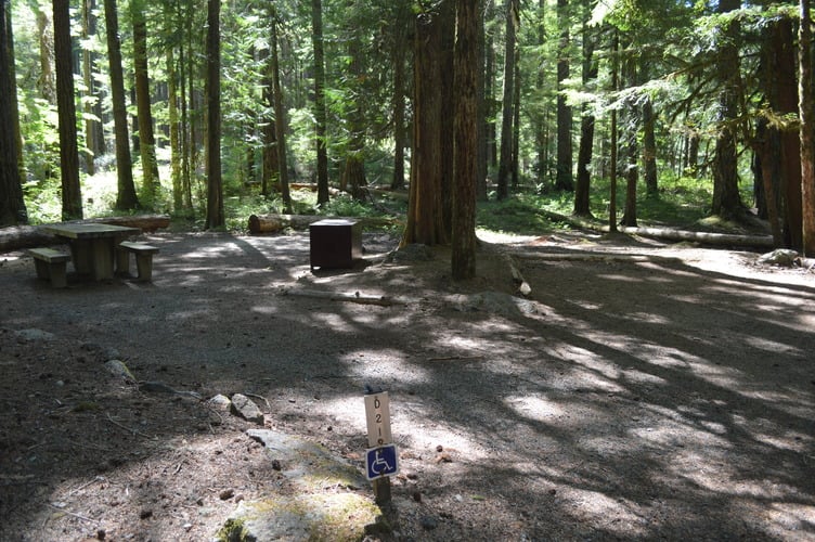 campground with picnic table