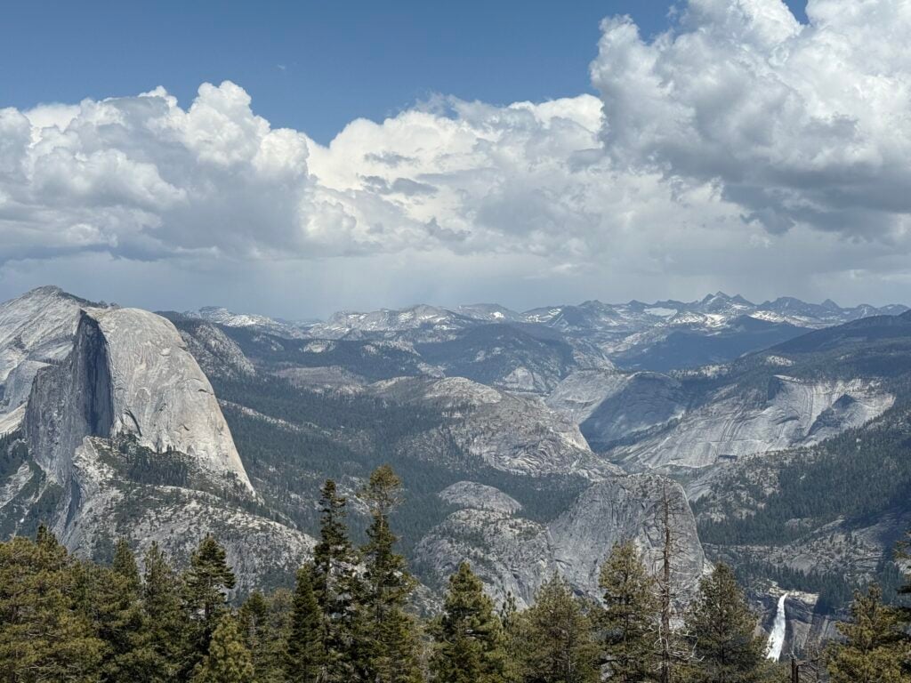 view of Half Dome from Sentinel Dome