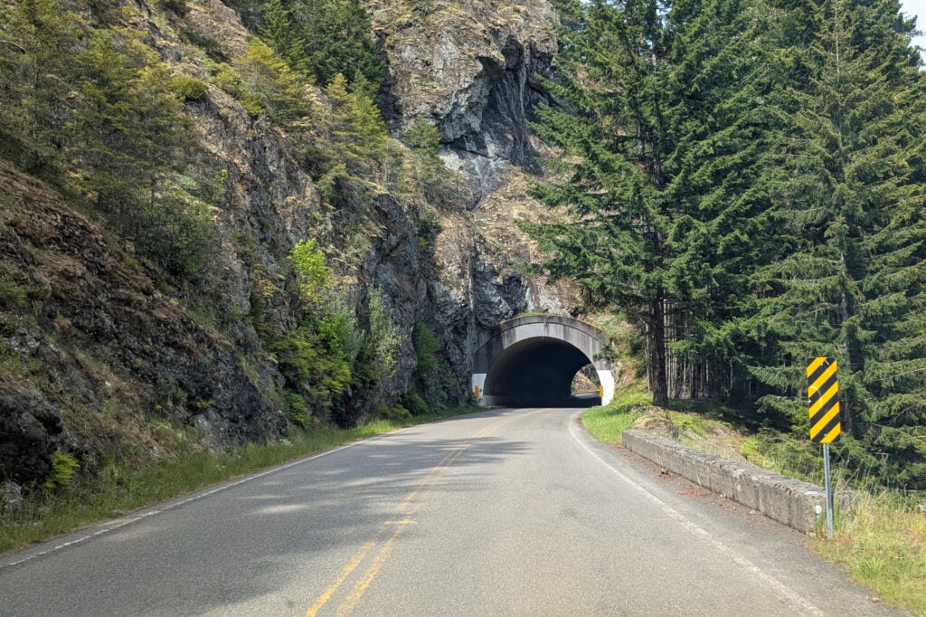 tunnel in mountain on road