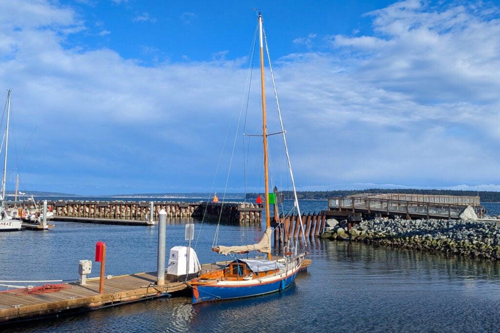 A Wooden Boat in the Marina