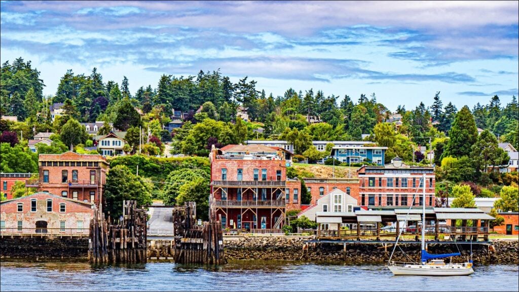 old buildings along waterfront