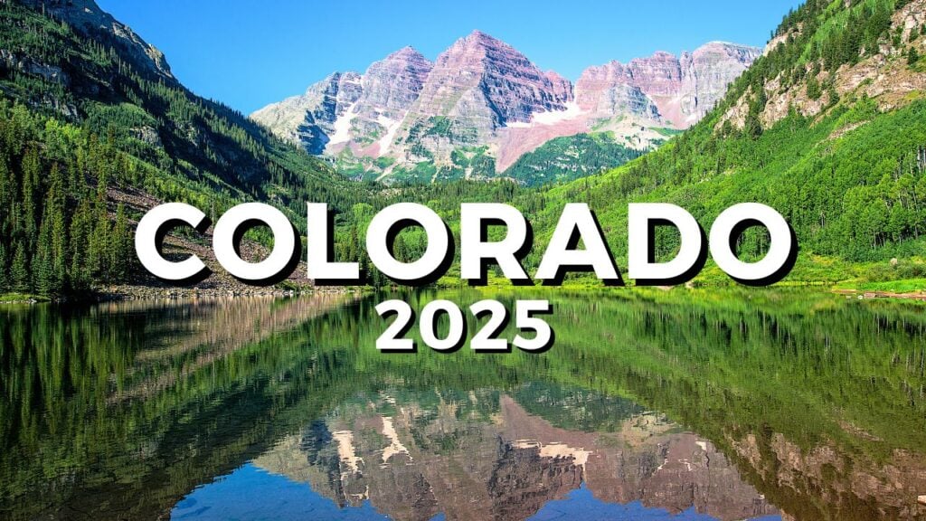Colorado 2025 with mountains and lake in background