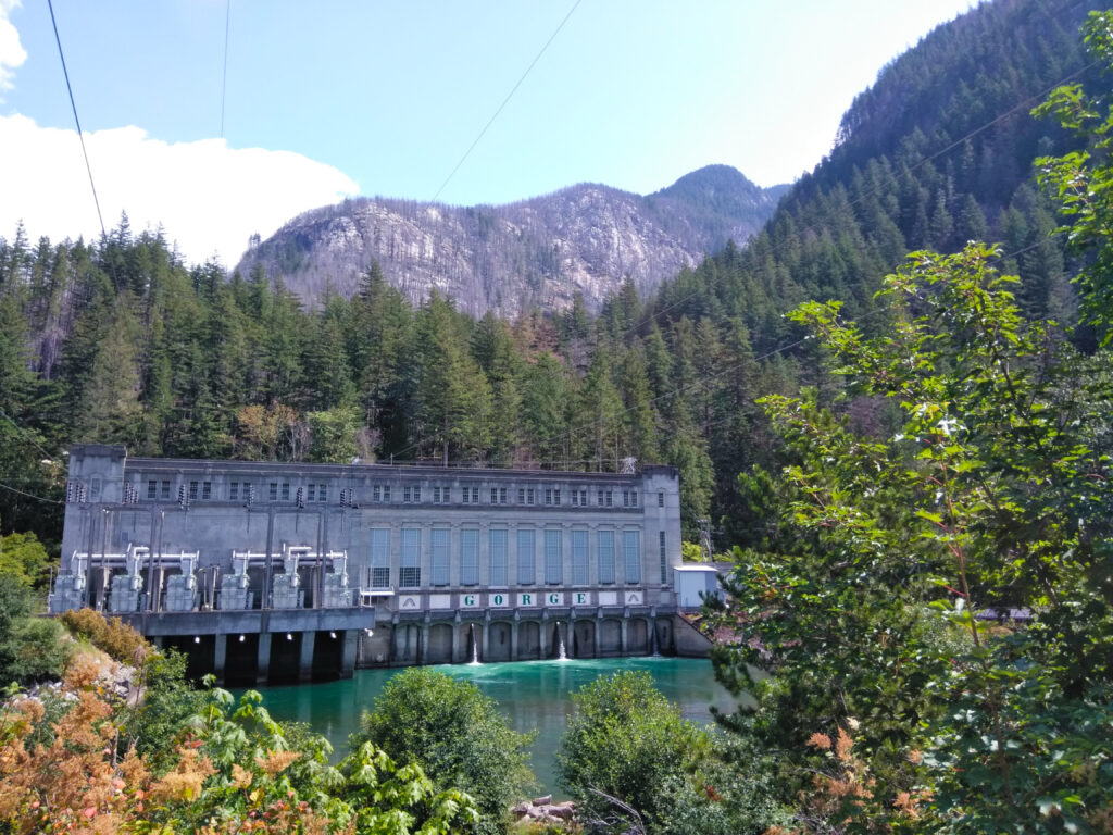 Gorge Powerhouse, near river in mountains