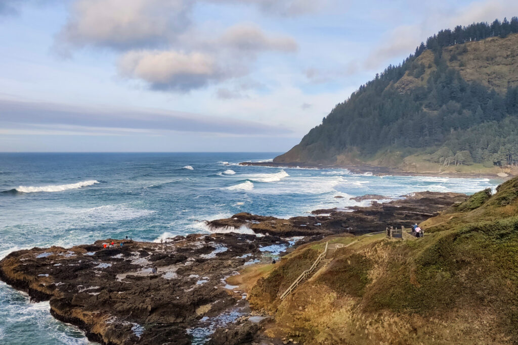 view of ocean and rocky beach