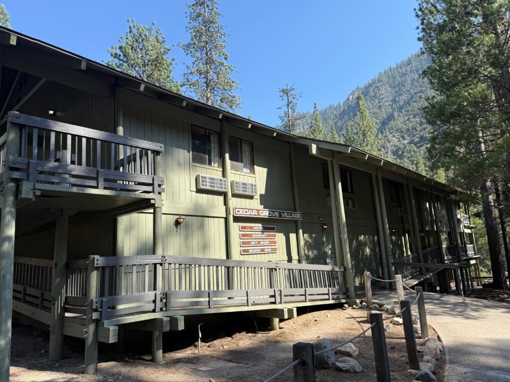 Wooden green lodge