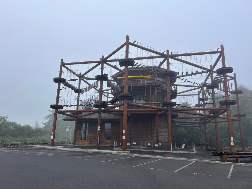 ropes course at adventure park
