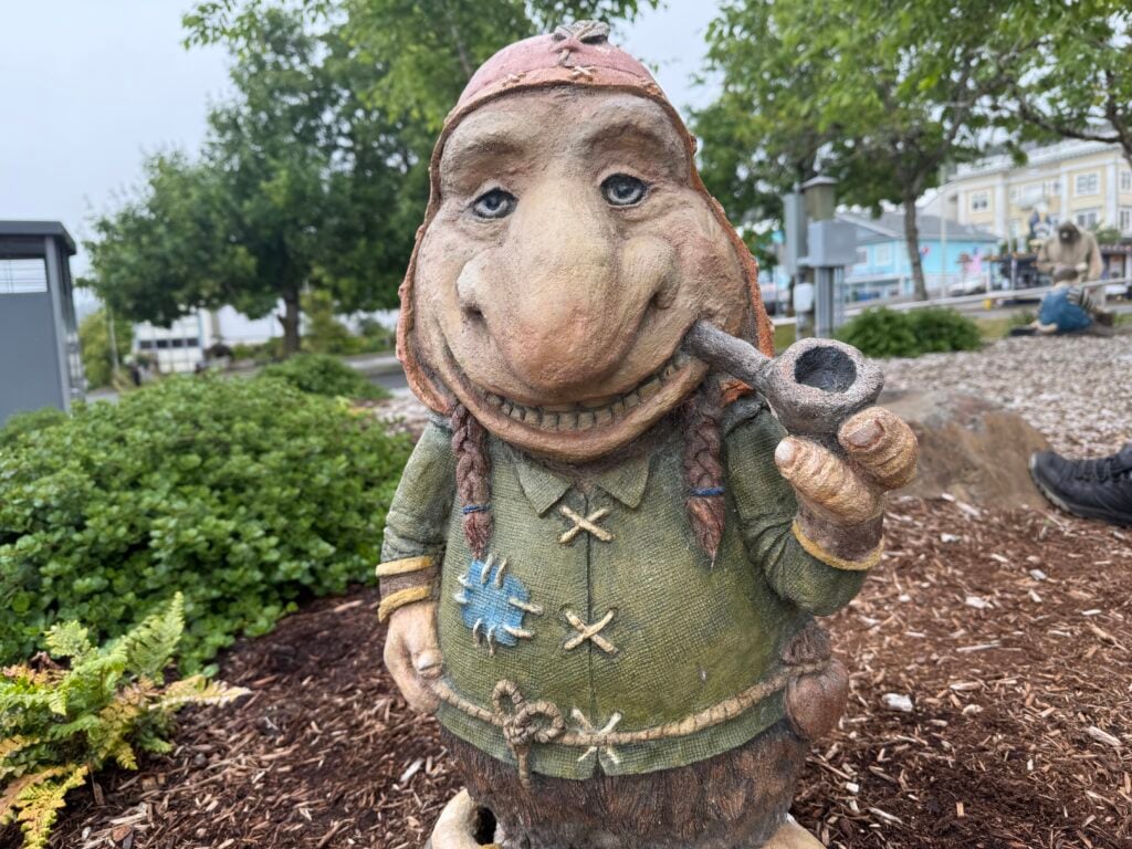 troll statue in park