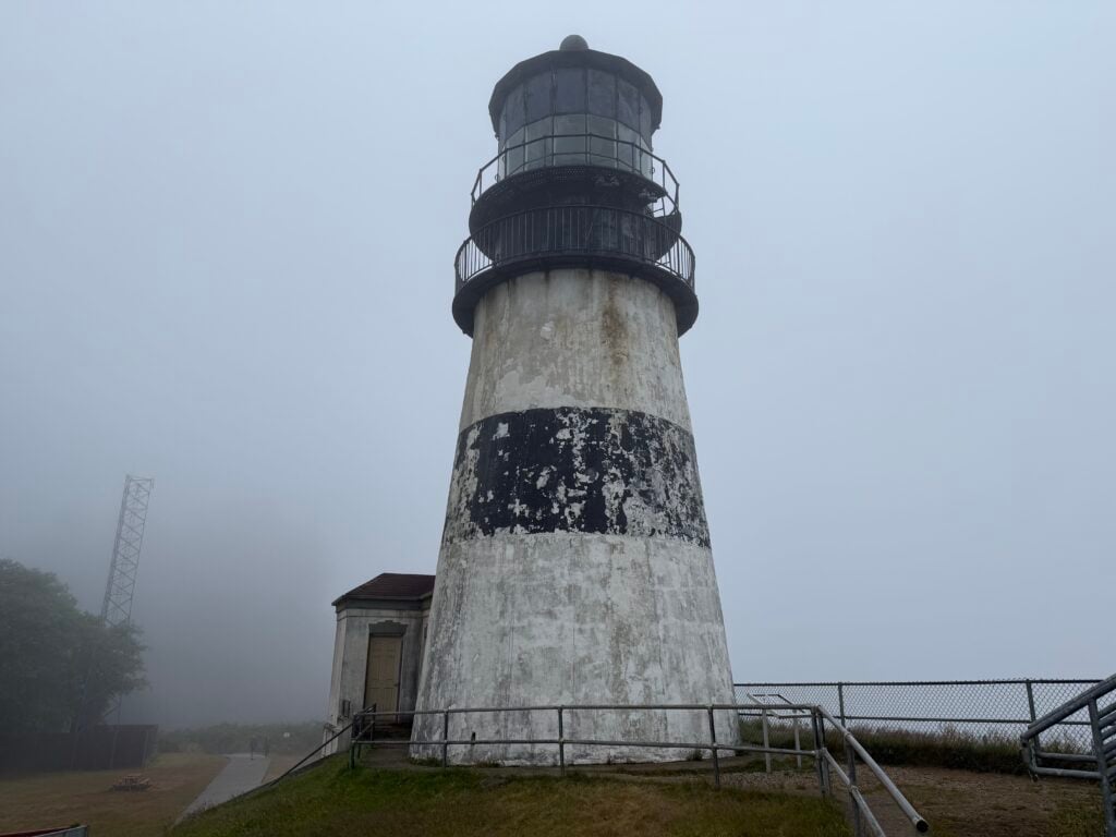 lighthouse in the fog