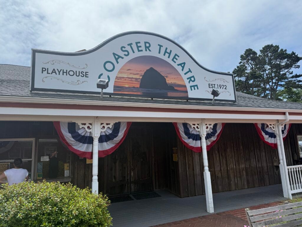 outside local theatre
