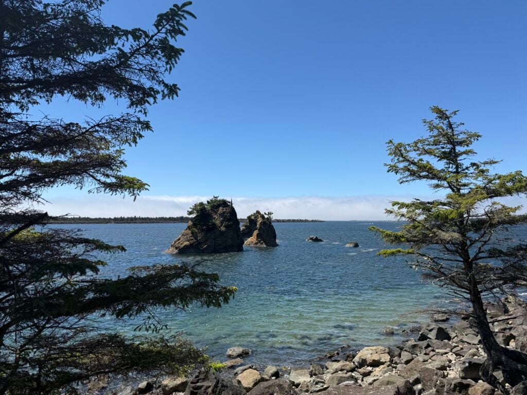 view of ocean from rocky beach