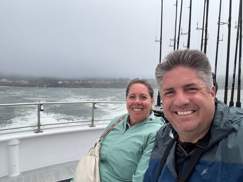 man and woman on boat tour