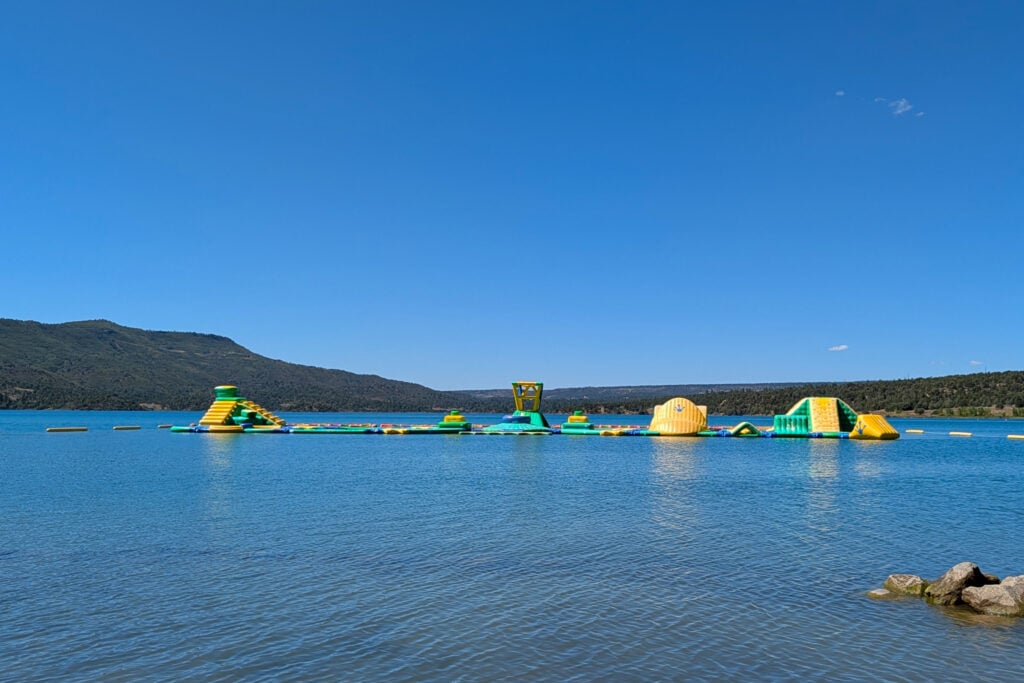 water park on lake