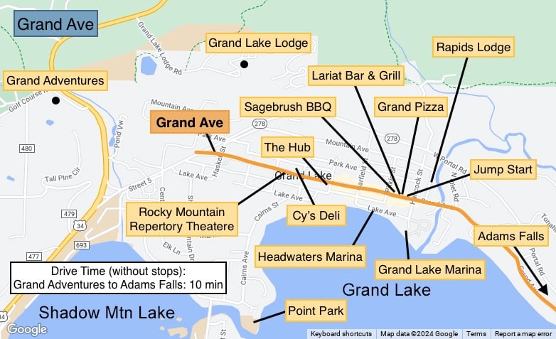 Map showing Grand Avenue
