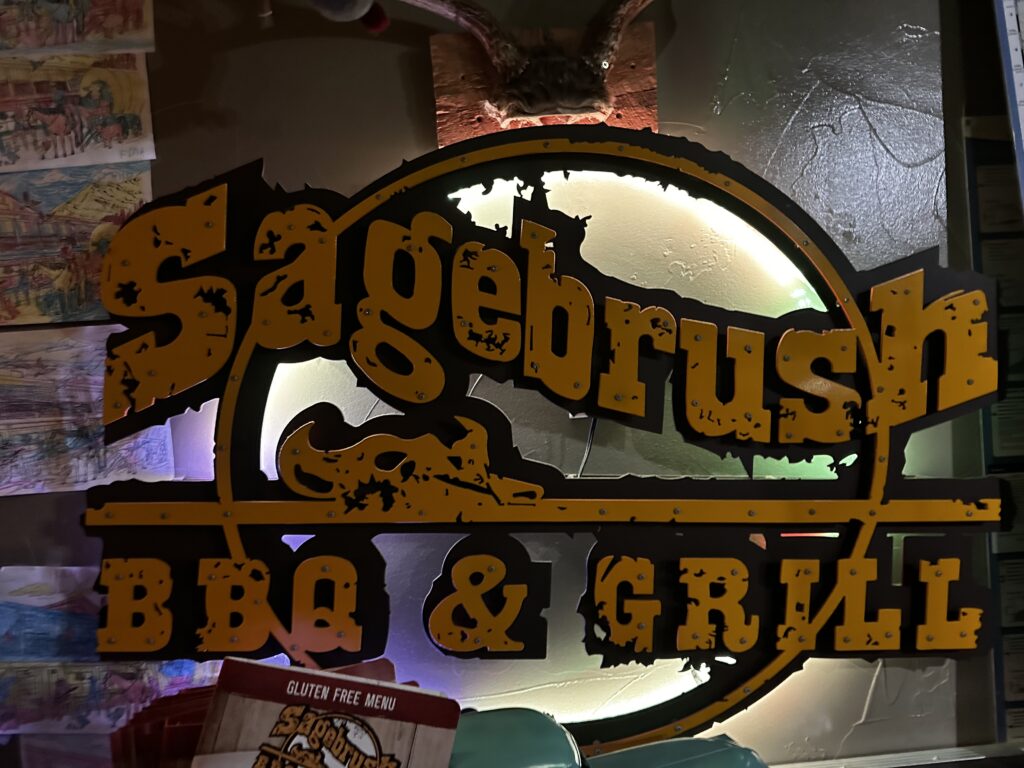 Sagebrush BBQ and grill sign