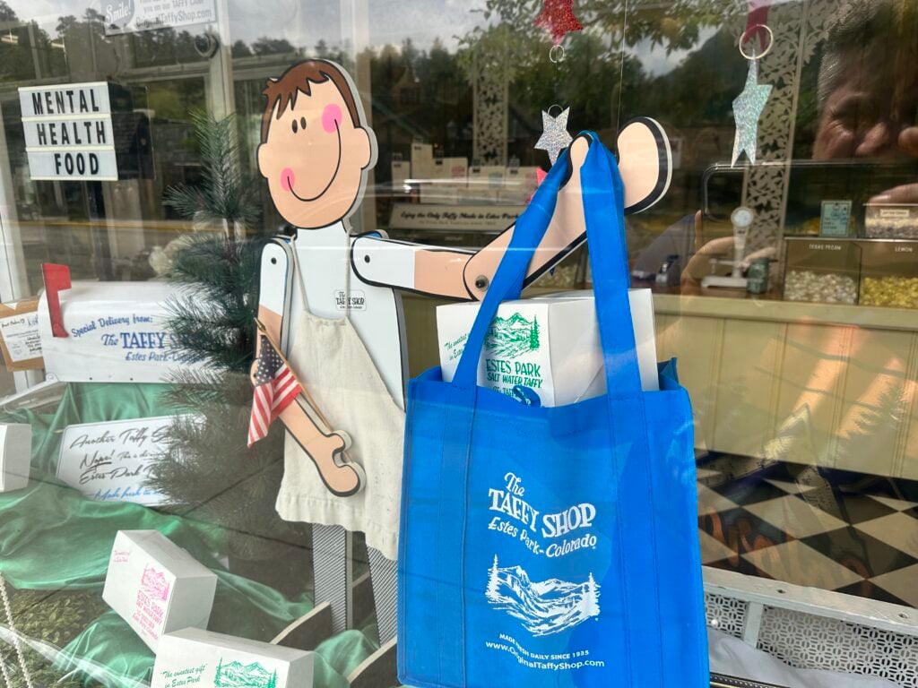 taffy shop front window