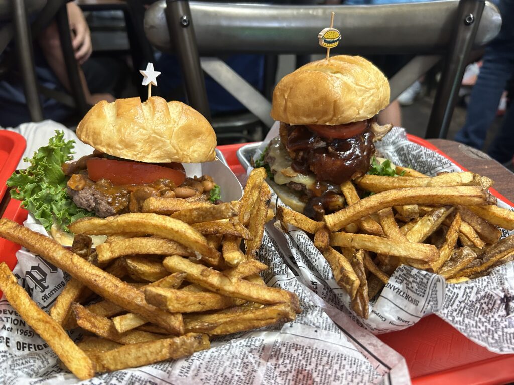 burgers and hand-cut fries