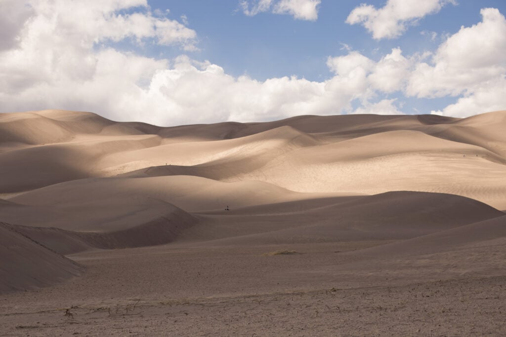 shadows on sand dunes