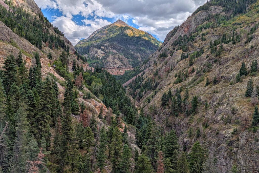view of mountains from highway