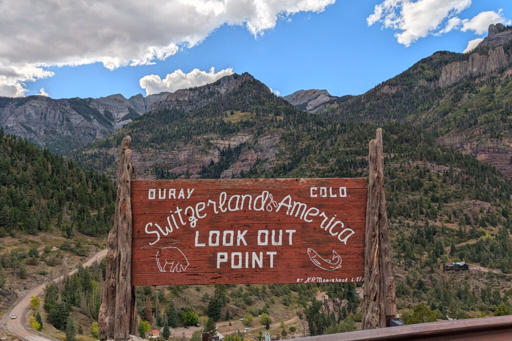 Switzerland of America sign