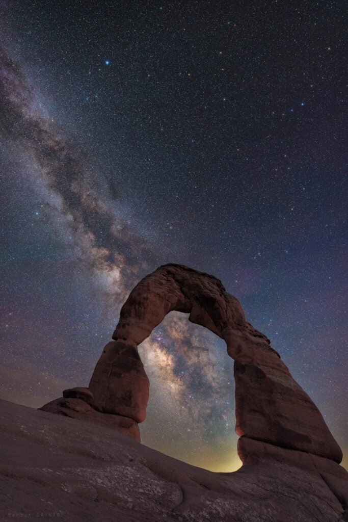 night sky over Delicate Arch