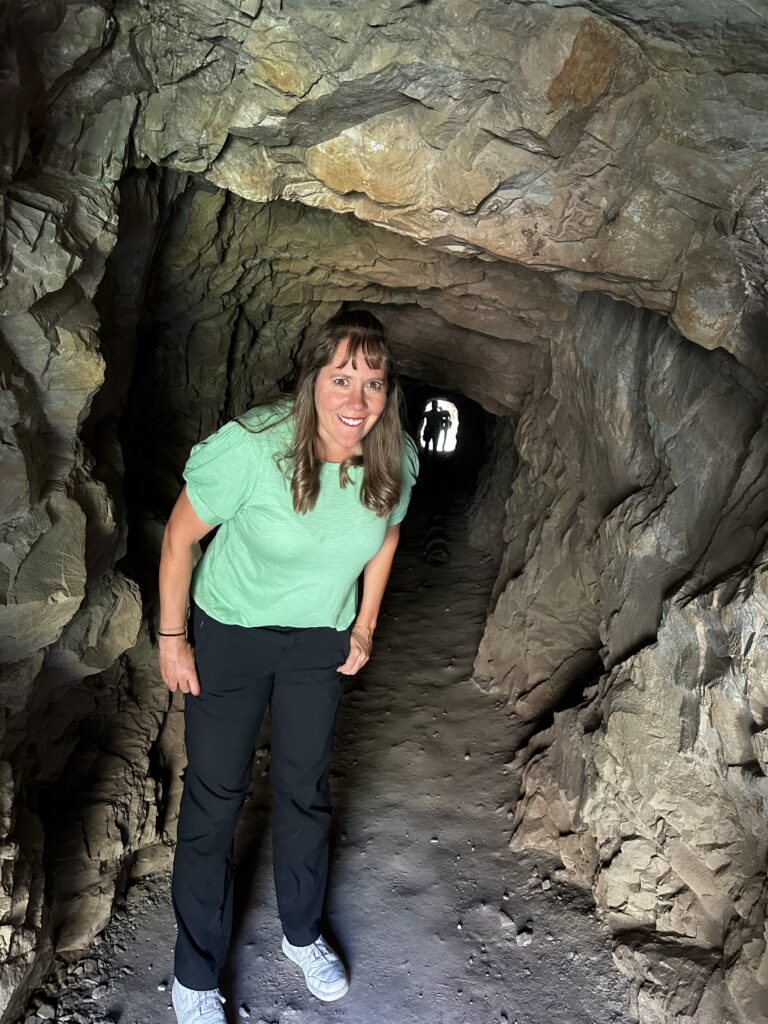 woman in tunnel