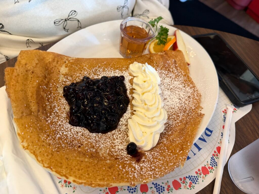 Danish pancakes with blueberries