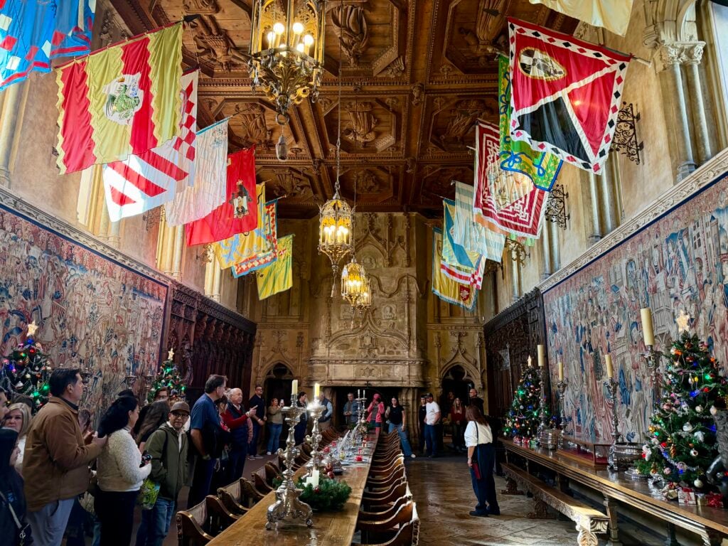 dining room of Hearst Castle