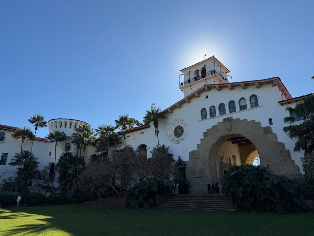 outside Santa Barbara Courthouse building