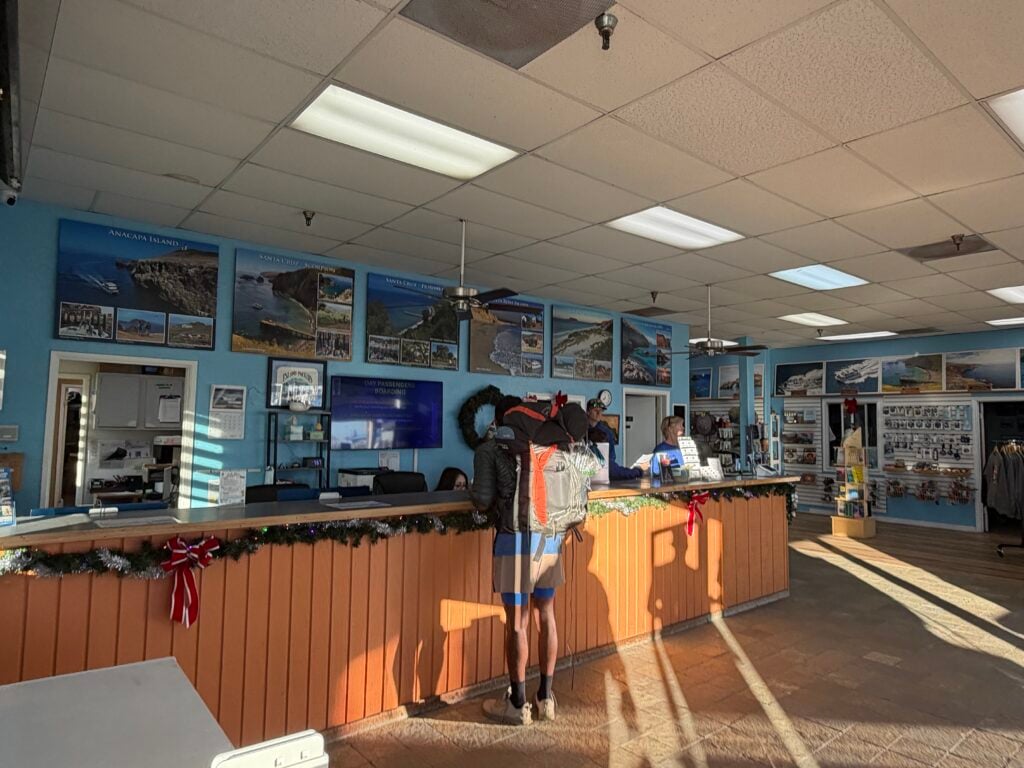 inside lobby of tour company