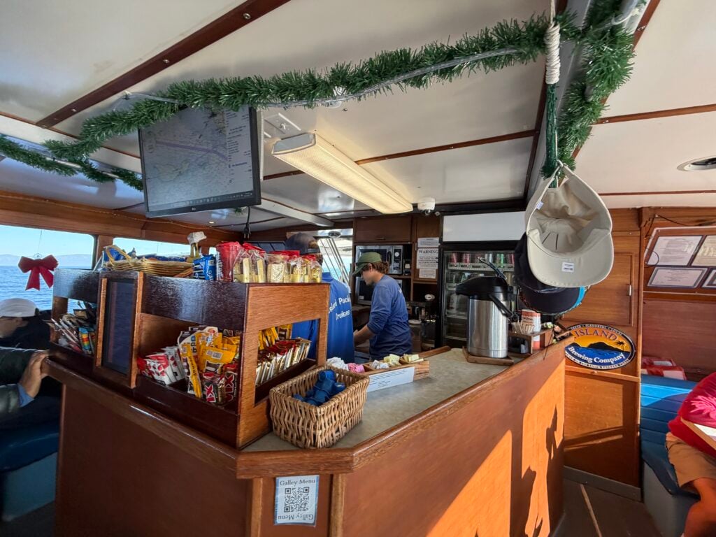 snack shop on boat