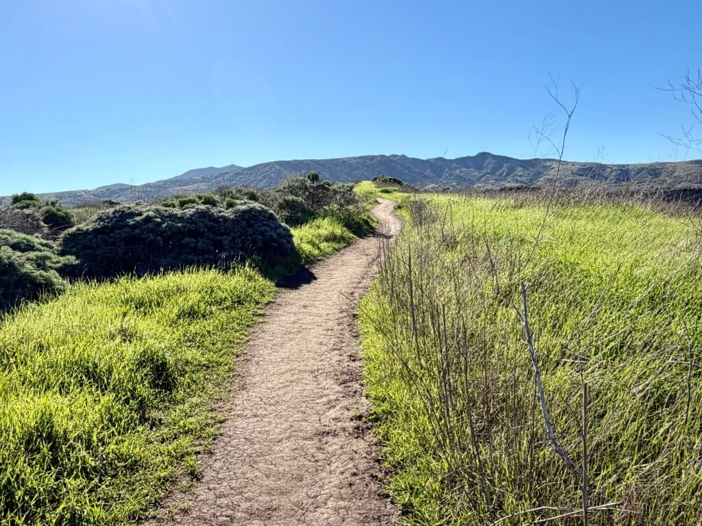 hiking trail on island