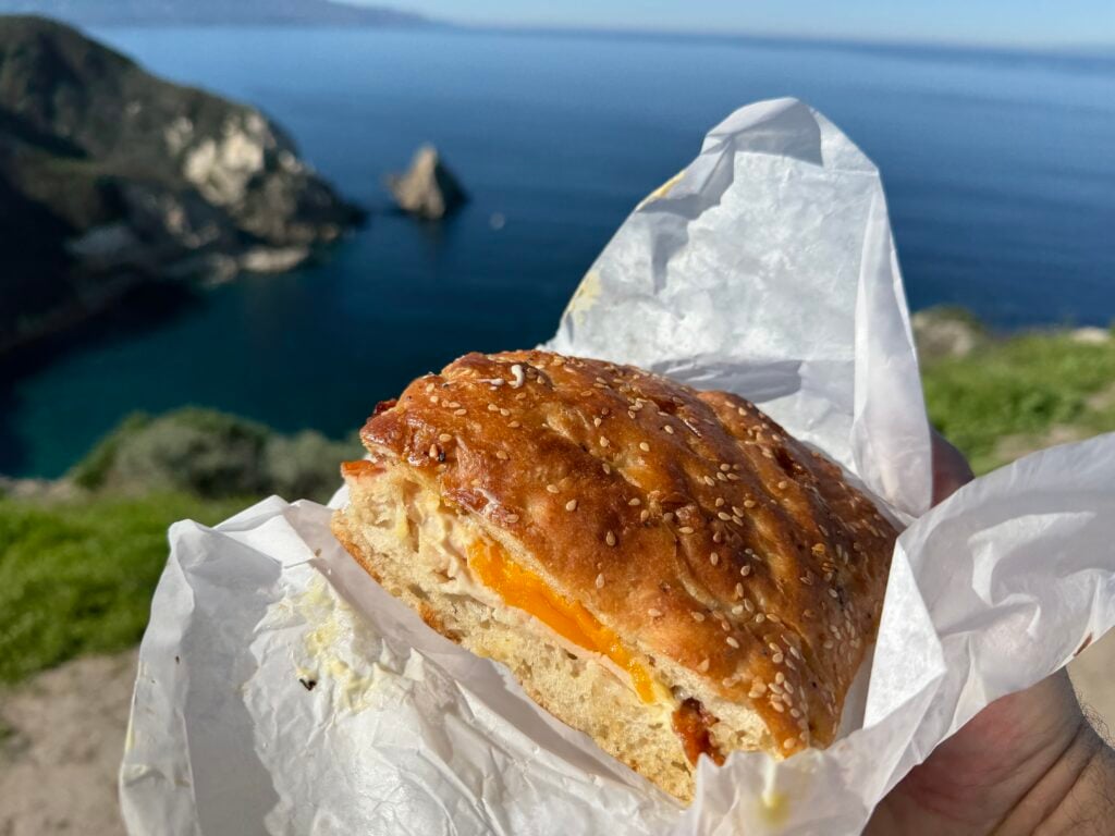 turkey sandwich wrapped in paper