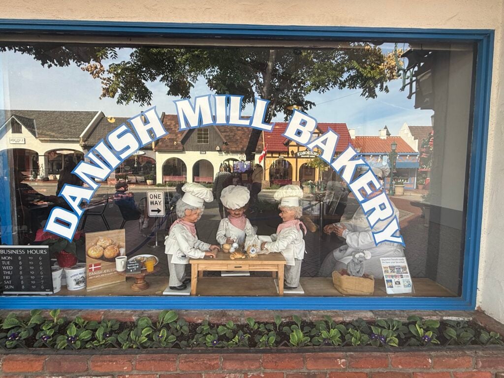 front window of bakery