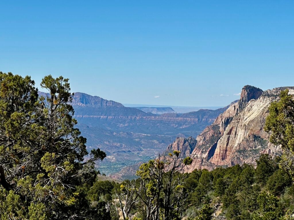 view of valley from trail