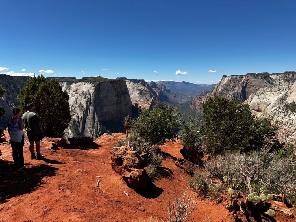 view of canyon in Zion National park