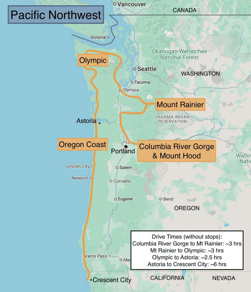 Pacific Northwest Map