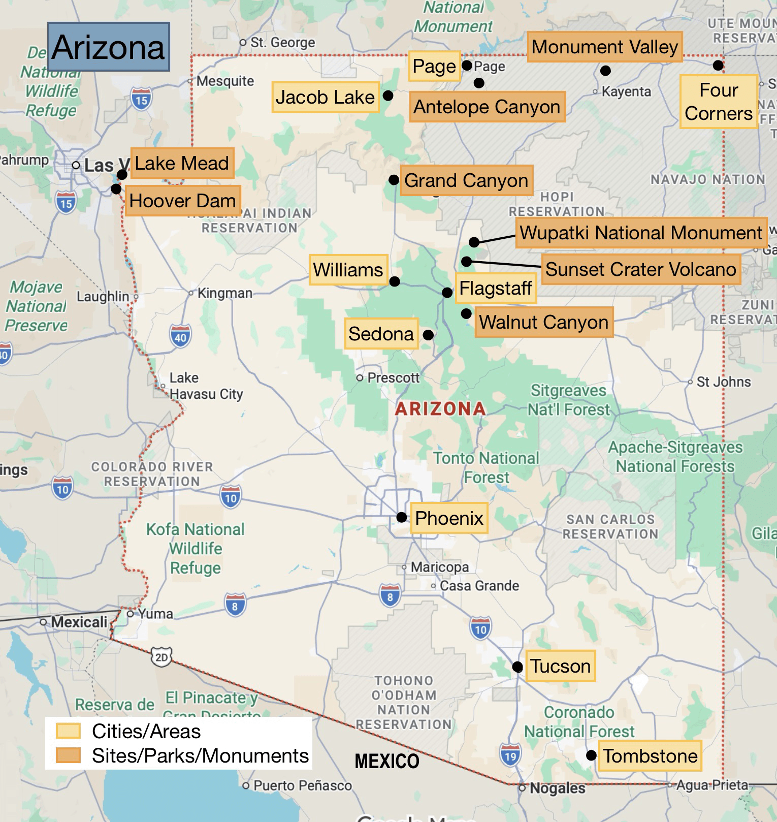 Arizona Map