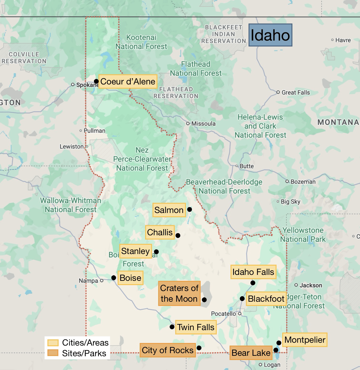Idaho Map