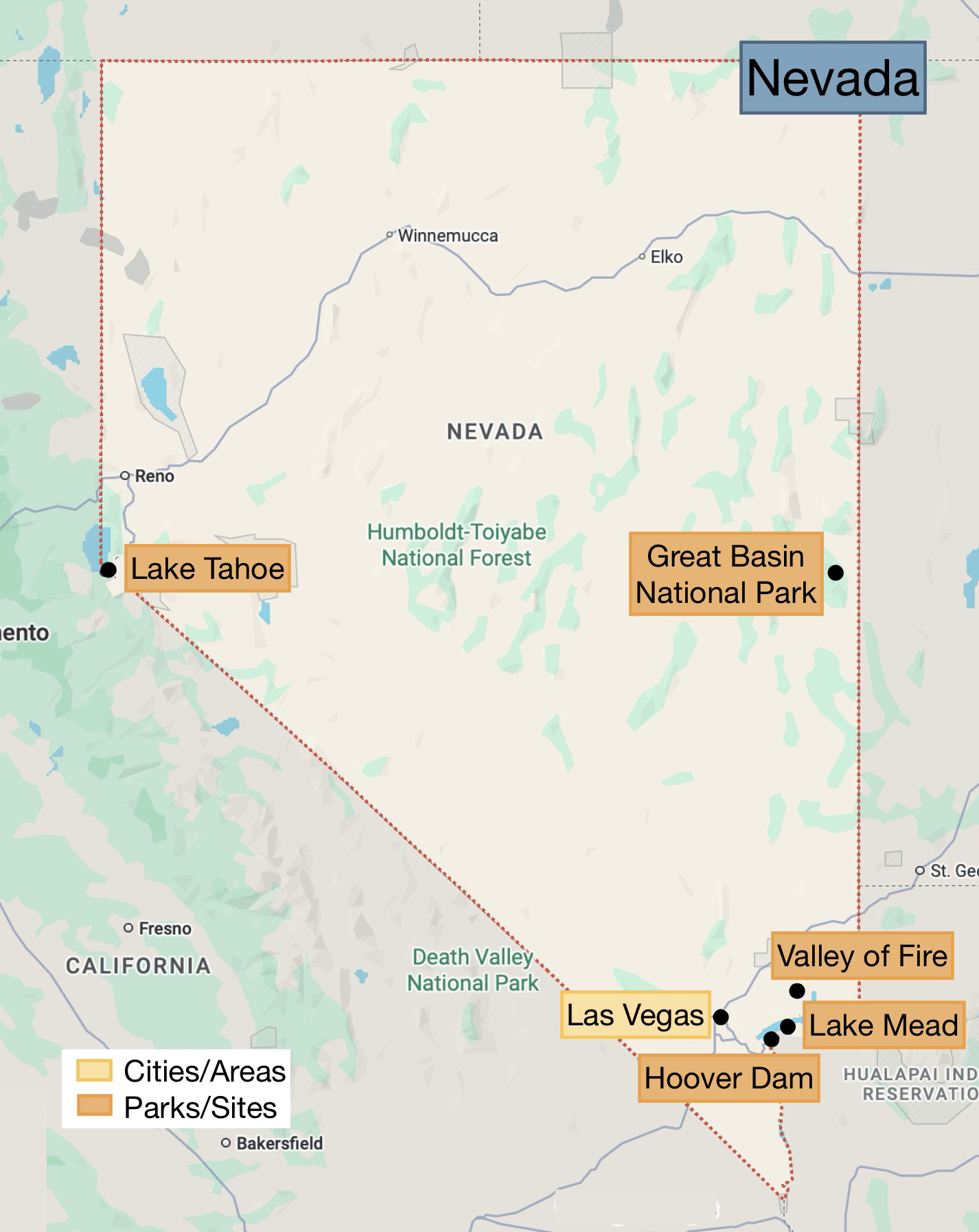 Nevada Map