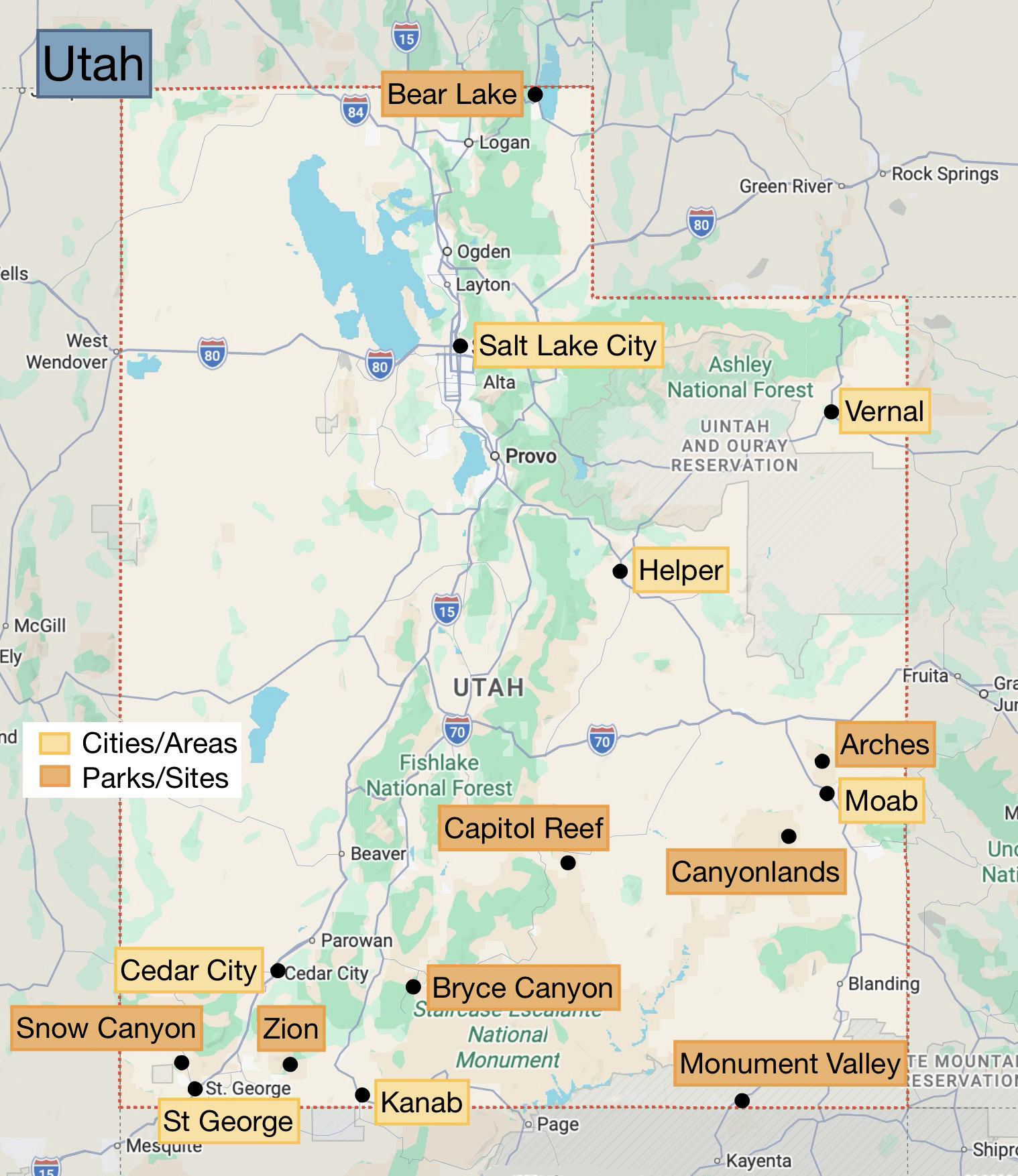 Utah Map