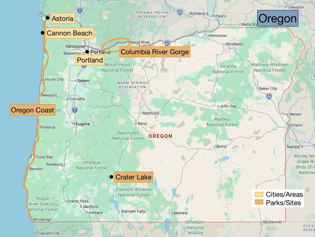 Oregon Map