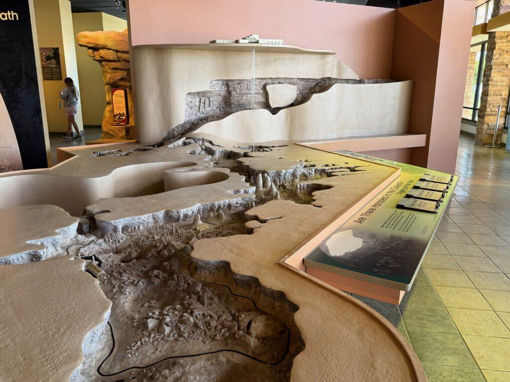 visitor center exhibit at Carlsbad Caverns