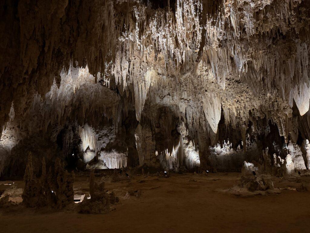 stalactites and stalagmites in cave