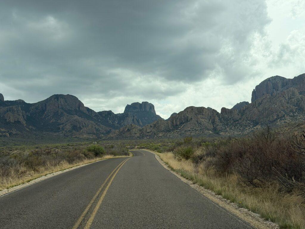 road with mountains in the distance
