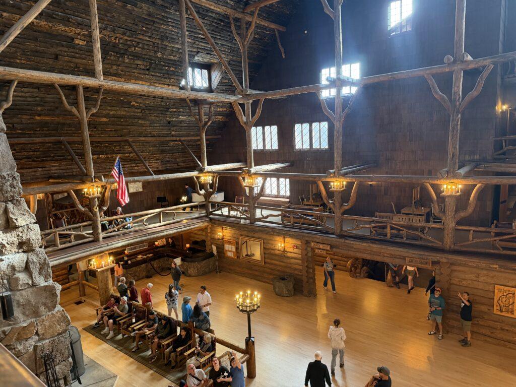 Lobby of Old Faithful Inn