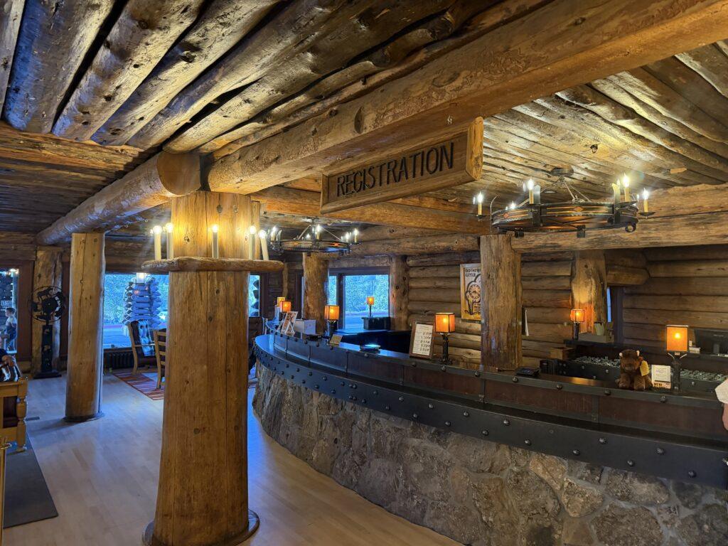 Registration Desk at the Old Faithful Inn