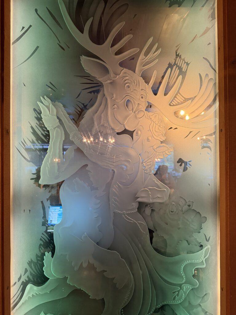 artwork of elk dancing with woman