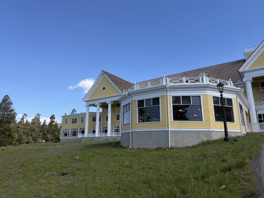 view of Lake Yellowstone Hotel