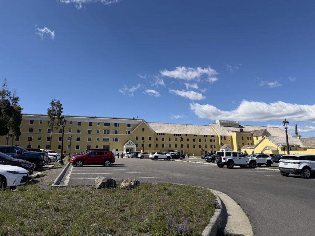 view of Lake Yellowstone Hotel