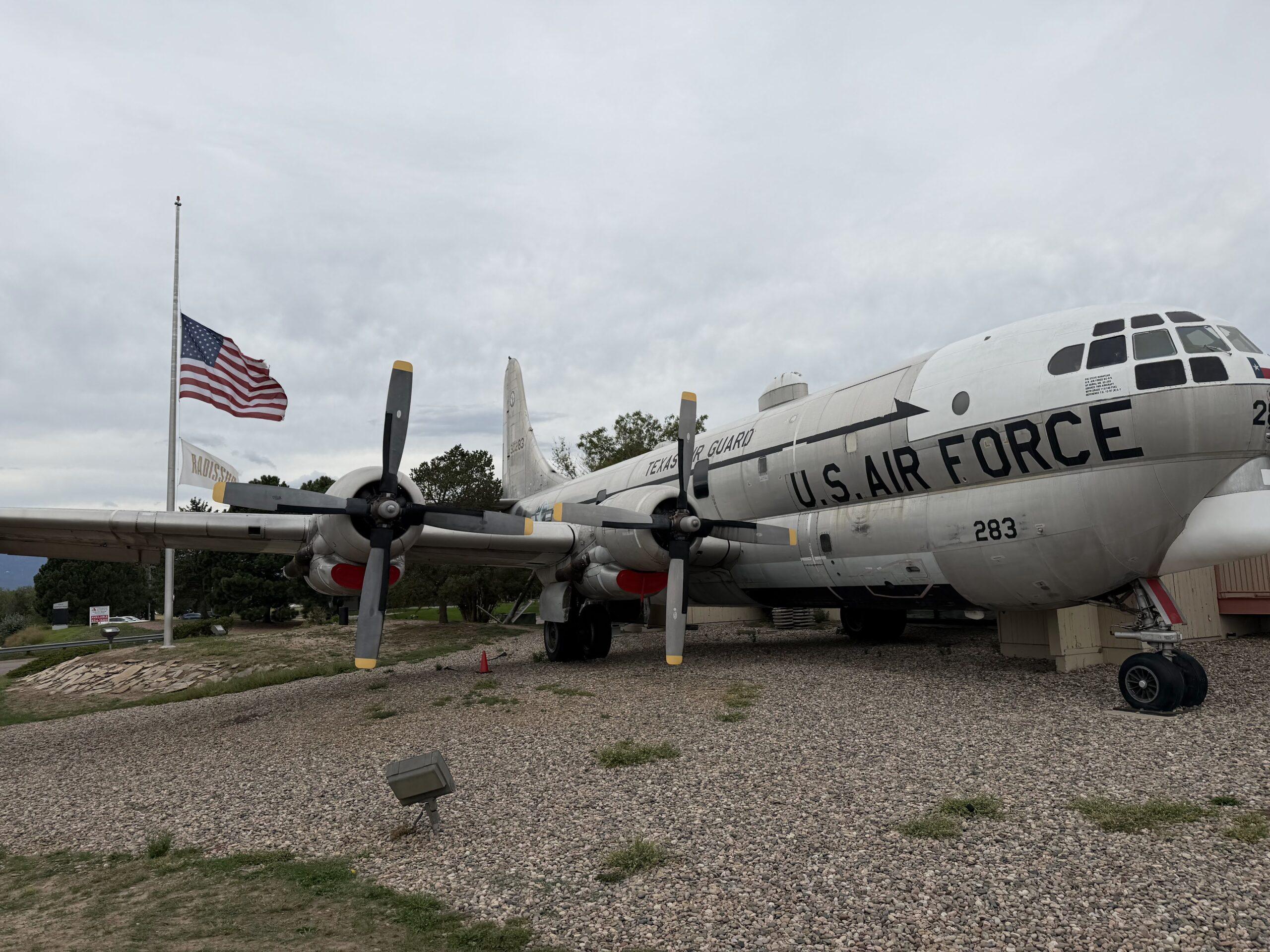 U.S. Air Force propeller airplane used as part of The Airplane Restaurant